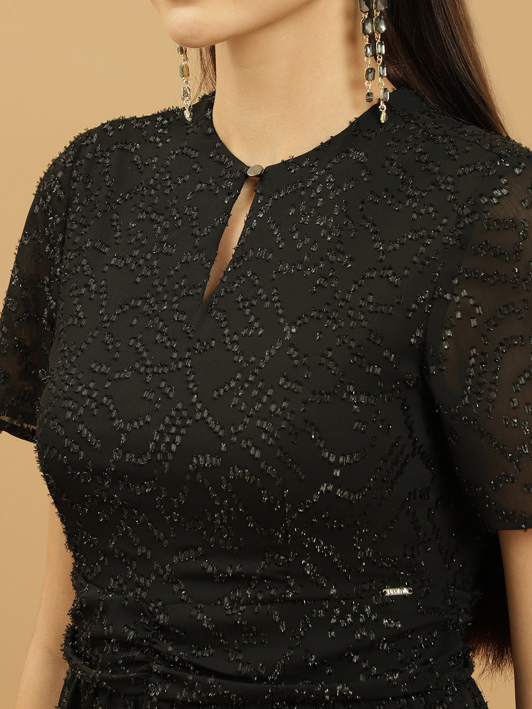 Beatnik A-line Midi Self Womens Dresses Beatnik India