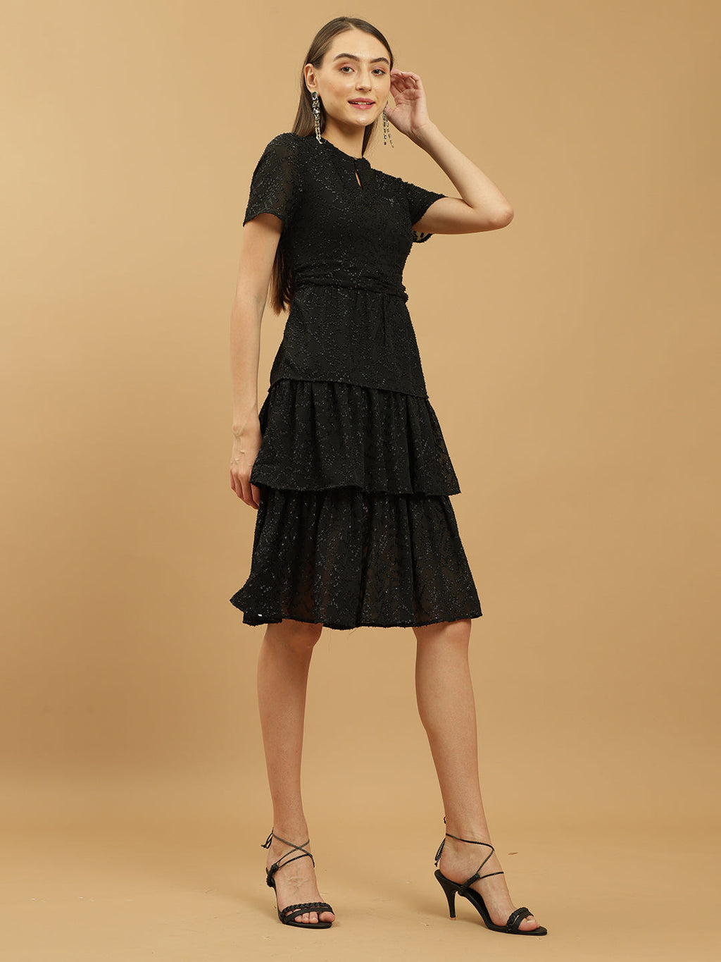 Beatnik A-line Midi Self Womens Dresses Beatnik India