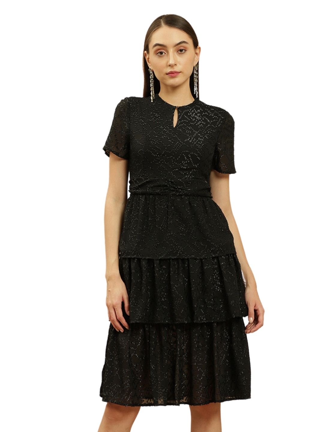 Beatnik A-line Midi Self Womens Dresses Beatnik India