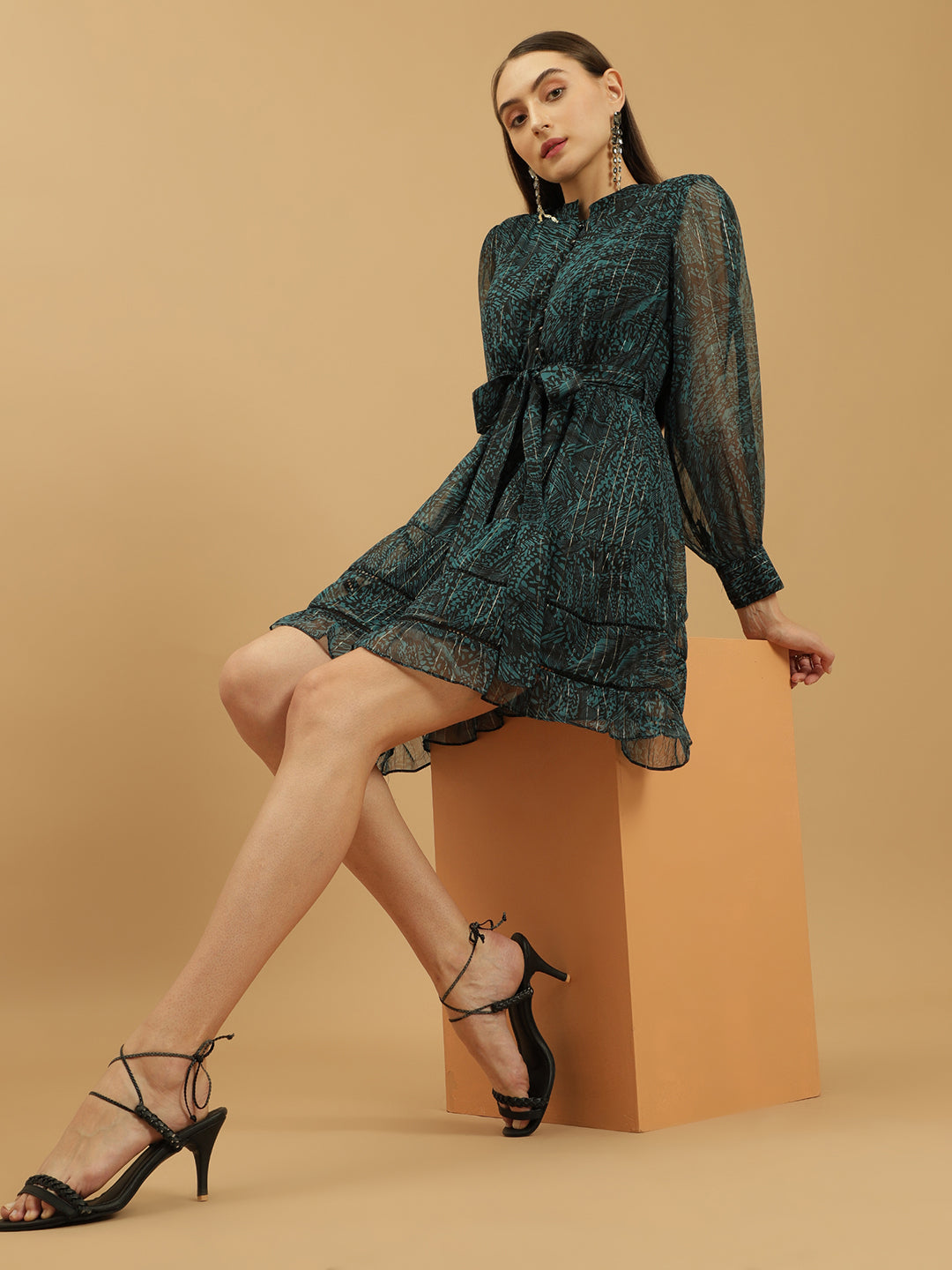 Beatnik Peasant Mini Printed Womens Dresses Beatnik India