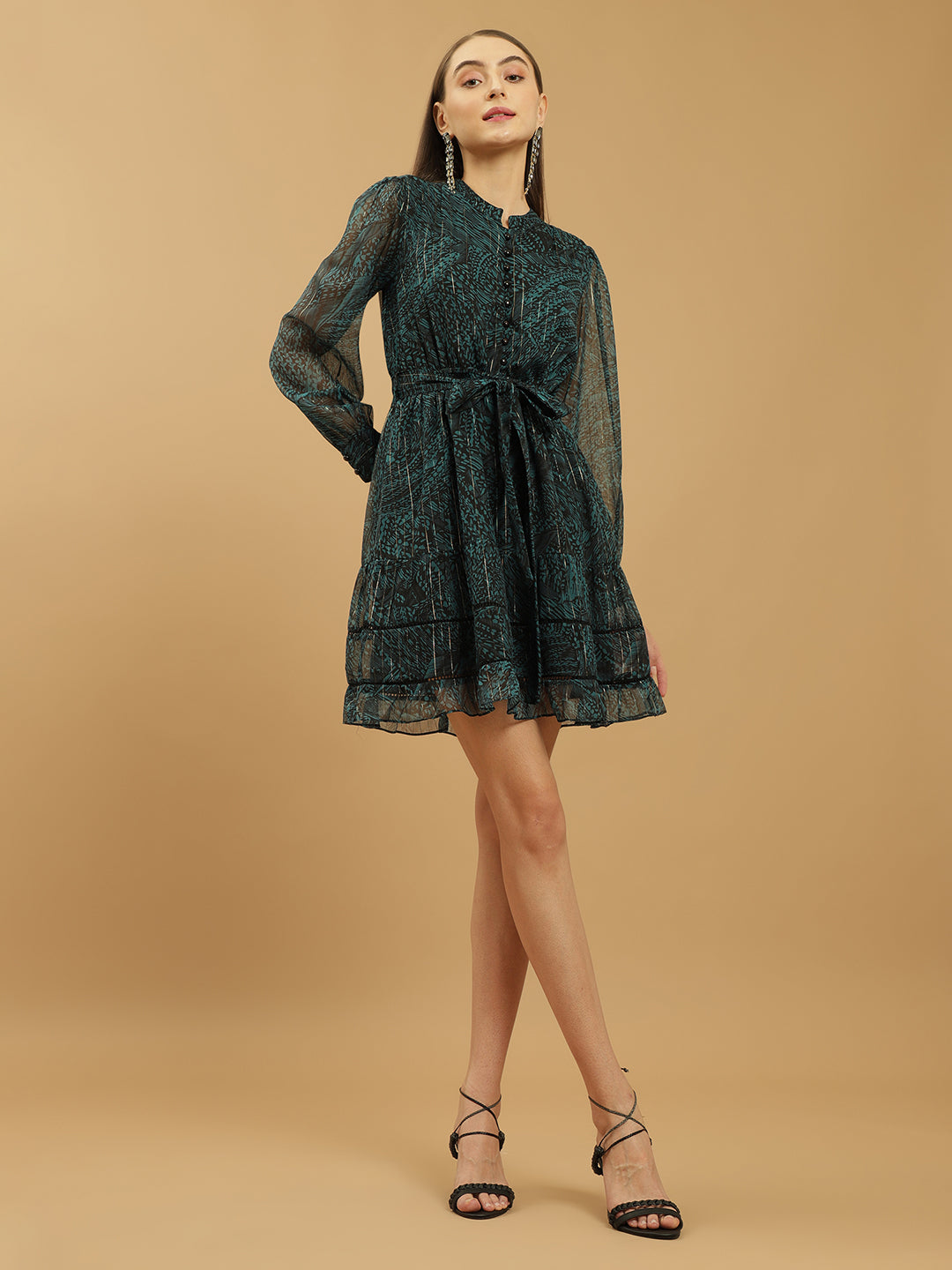 Beatnik Peasant Mini Printed Womens Dresses Beatnik India