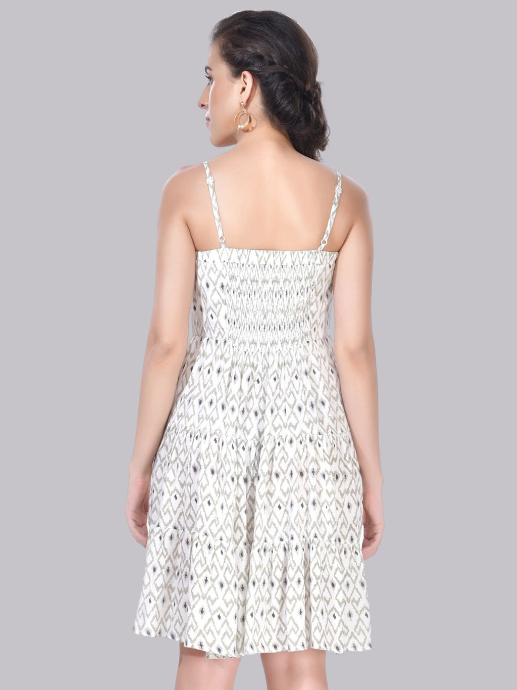 Beatnik Printed Casual Wear Sleeveless Skater Dresses Beatnik India