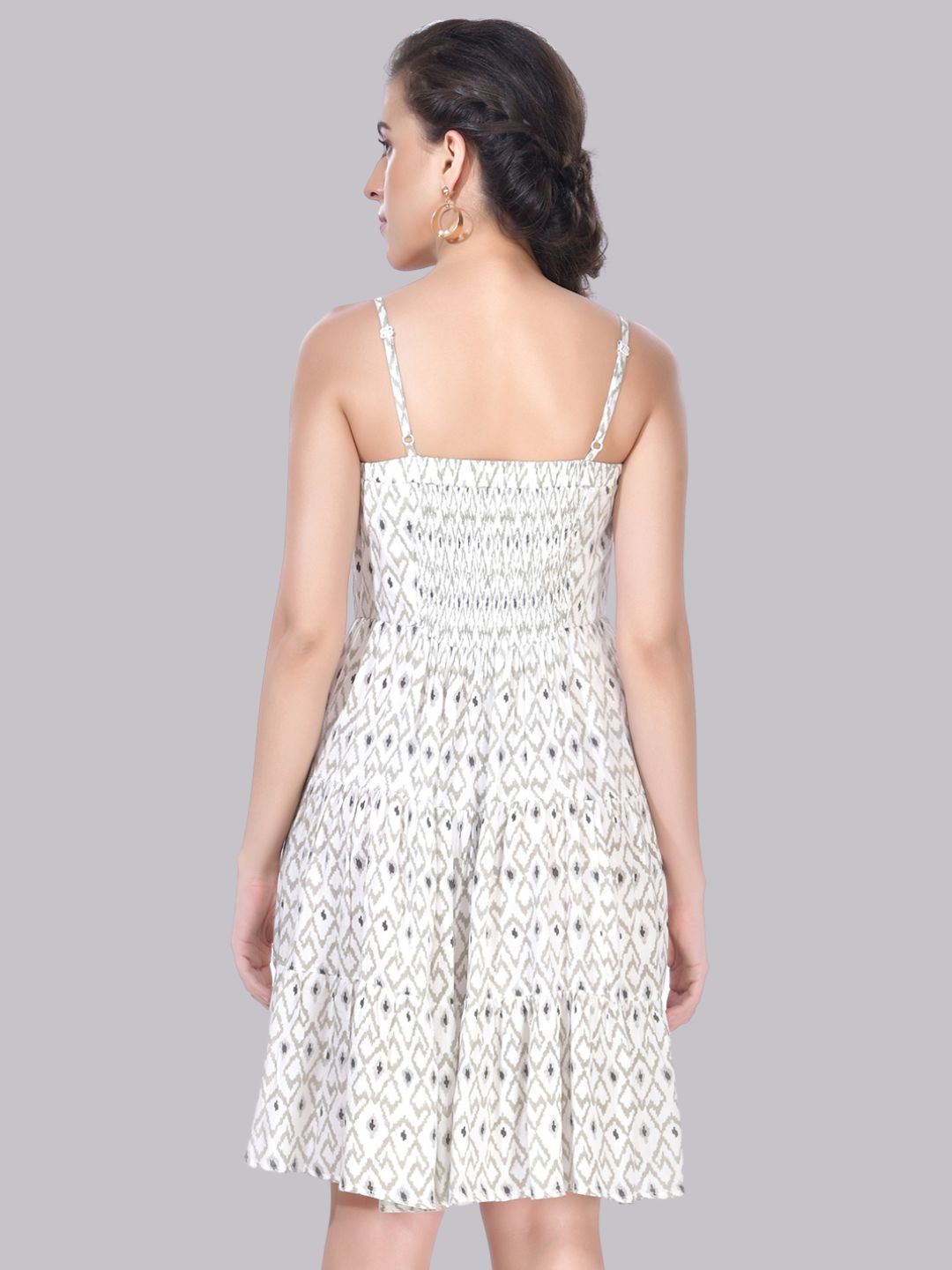 Beatnik Printed Casual Wear Sleeveless Skater Dresses Beatnik India