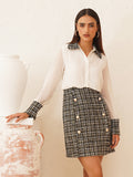 Beatnik Shift Mini Cut & Sew Womens Dresses