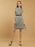 Beatnik Midi Womens Grey Dresses Beatnik India