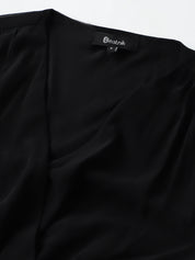 Beatnik V-neck Bishop Sleeves Dres Beatnik India