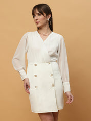Beatnik V-neck Bishop Sleeves Dres Beatnik India