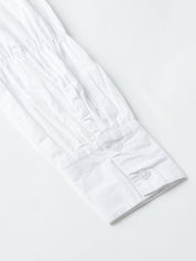 Beatnik White & Blue Bishop Sleeve Office to Outing Dress Beatnik India