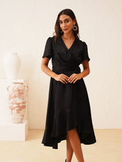 Beatnik Black Wrap Dresses Womens Dresses Beatnik