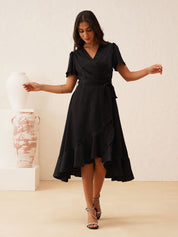 Beatnik Black Wrap Dresses Womens Dresses Beatnik