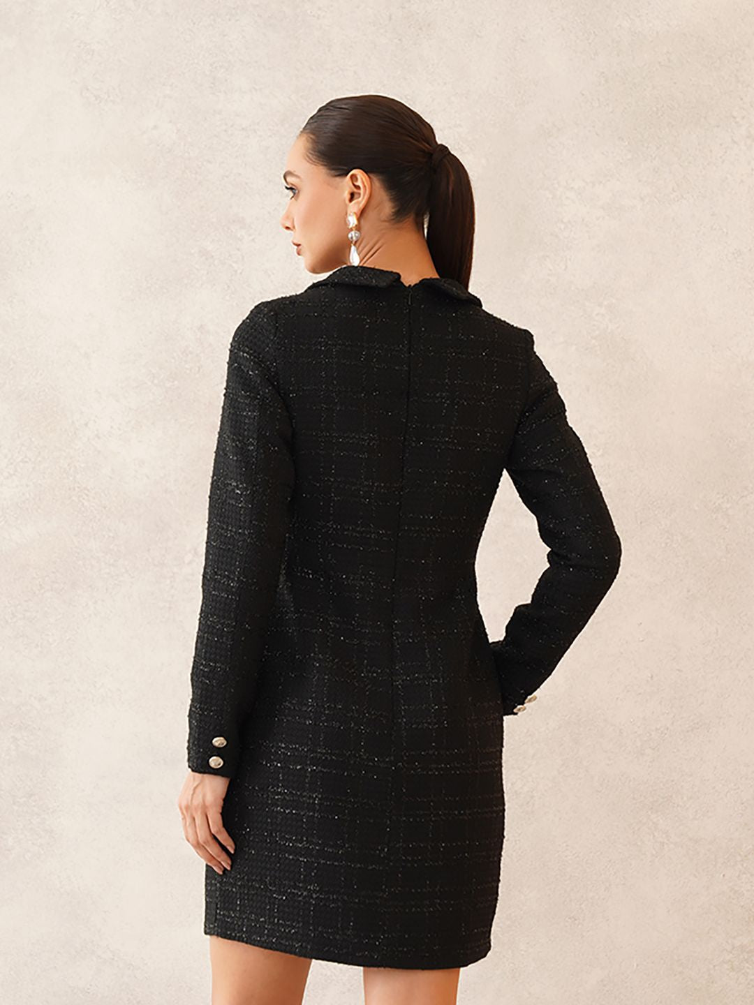 Black Blazer Square Neck Dress Beatnik