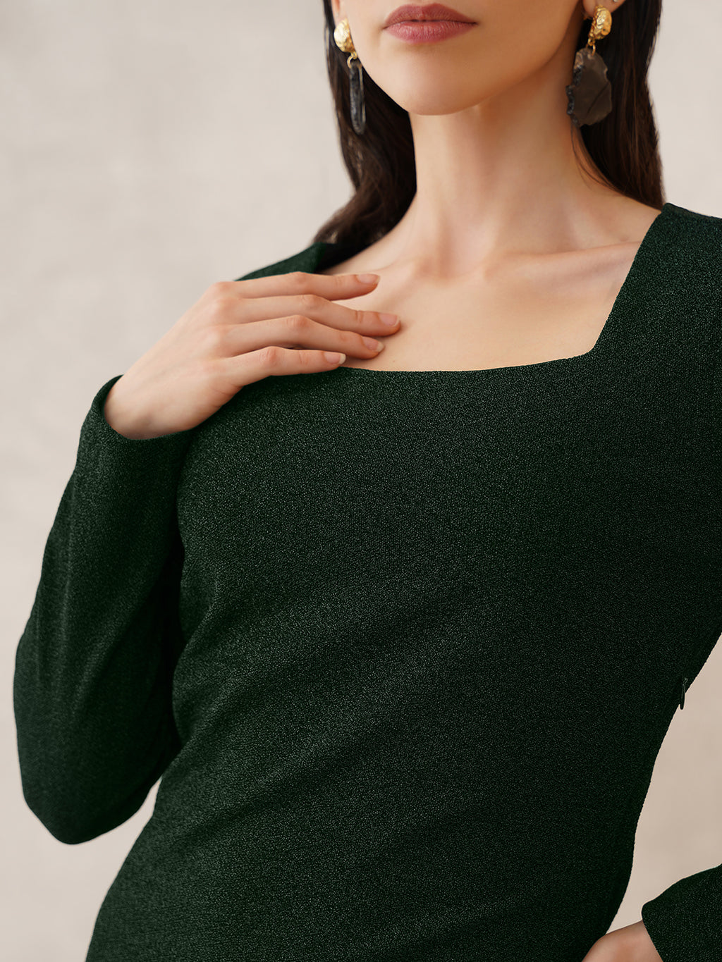 Sheath Green Womens Dress Beatnik