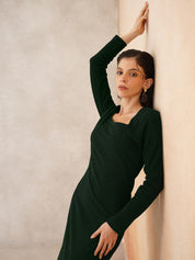 Sheath Green Womens Dress Beatnik