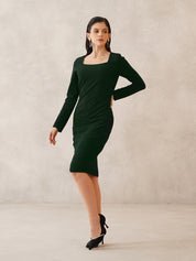 Sheath Green Womens Dress Beatnik