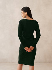 Sheath Green Womens Dress Beatnik