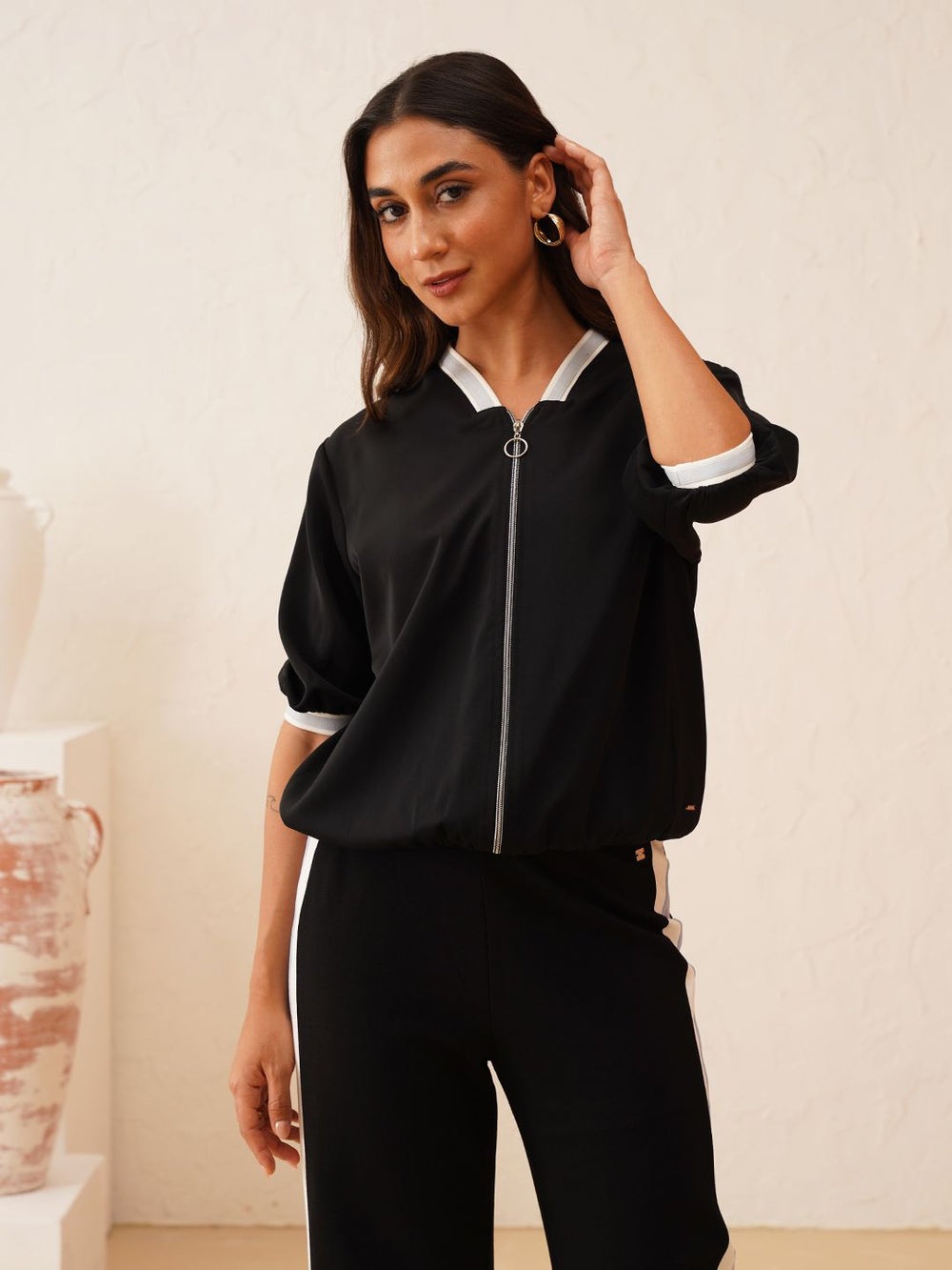 Beatnik Black Bomber Womens Jackets Beatnik