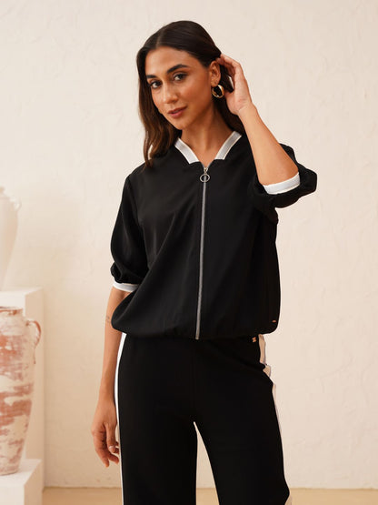 Beatnik Black Bomber Womens Jackets Beatnik