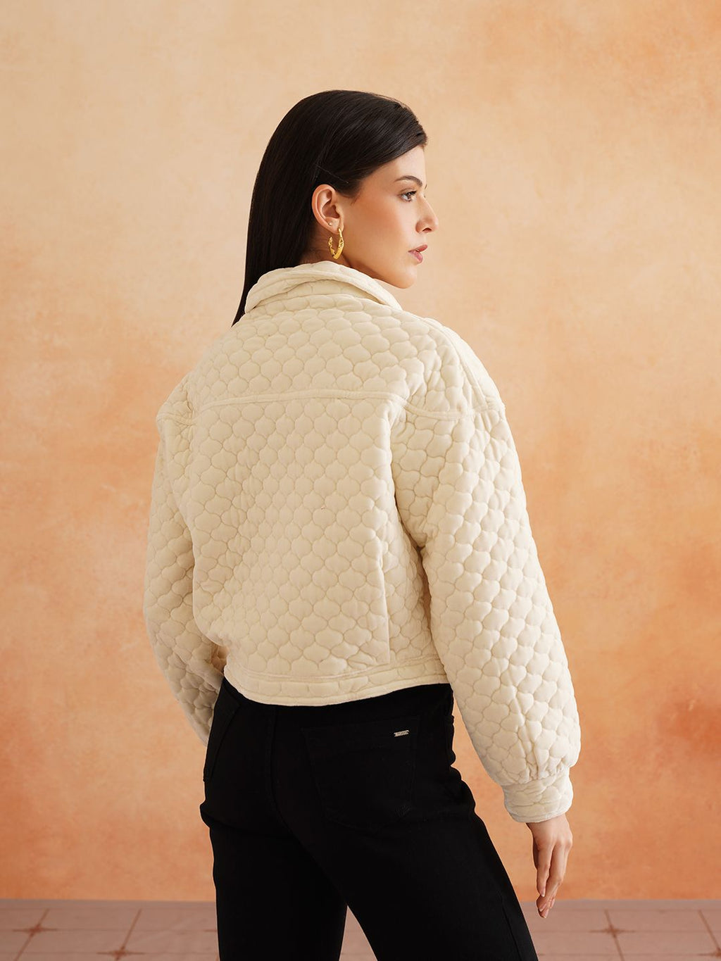 Off White Bomber Spread Collar Jacket Beatnik