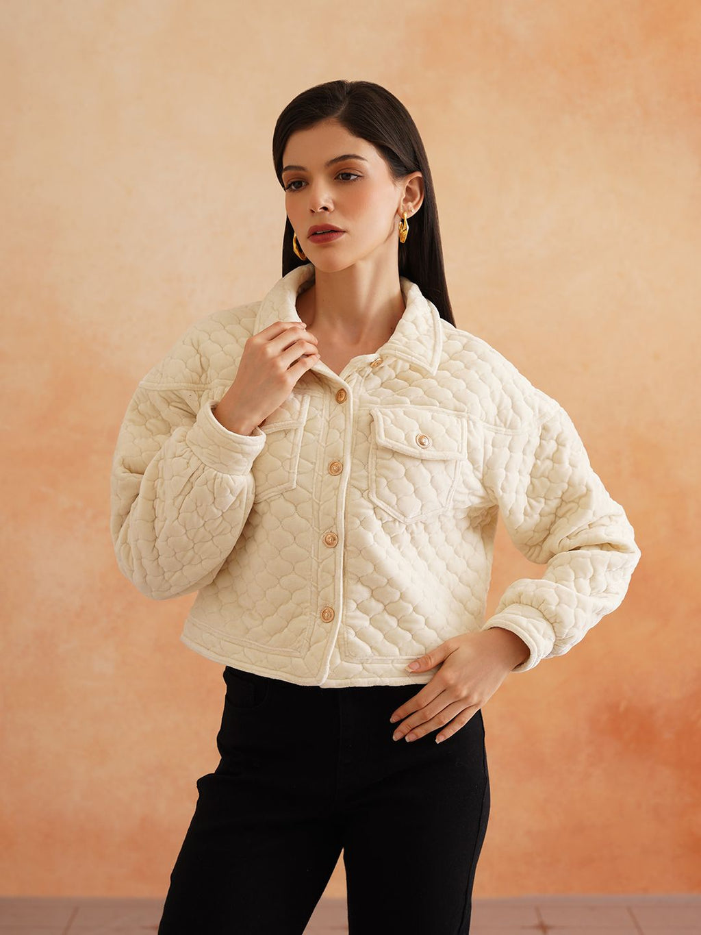 Off White Bomber Spread Collar Jacket Beatnik