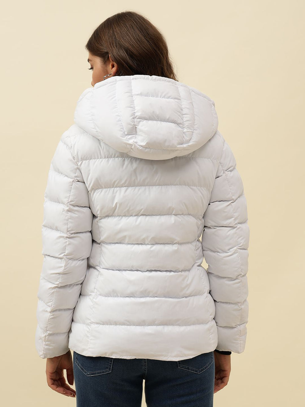 White Puffer Hooded Jacket Beatnik