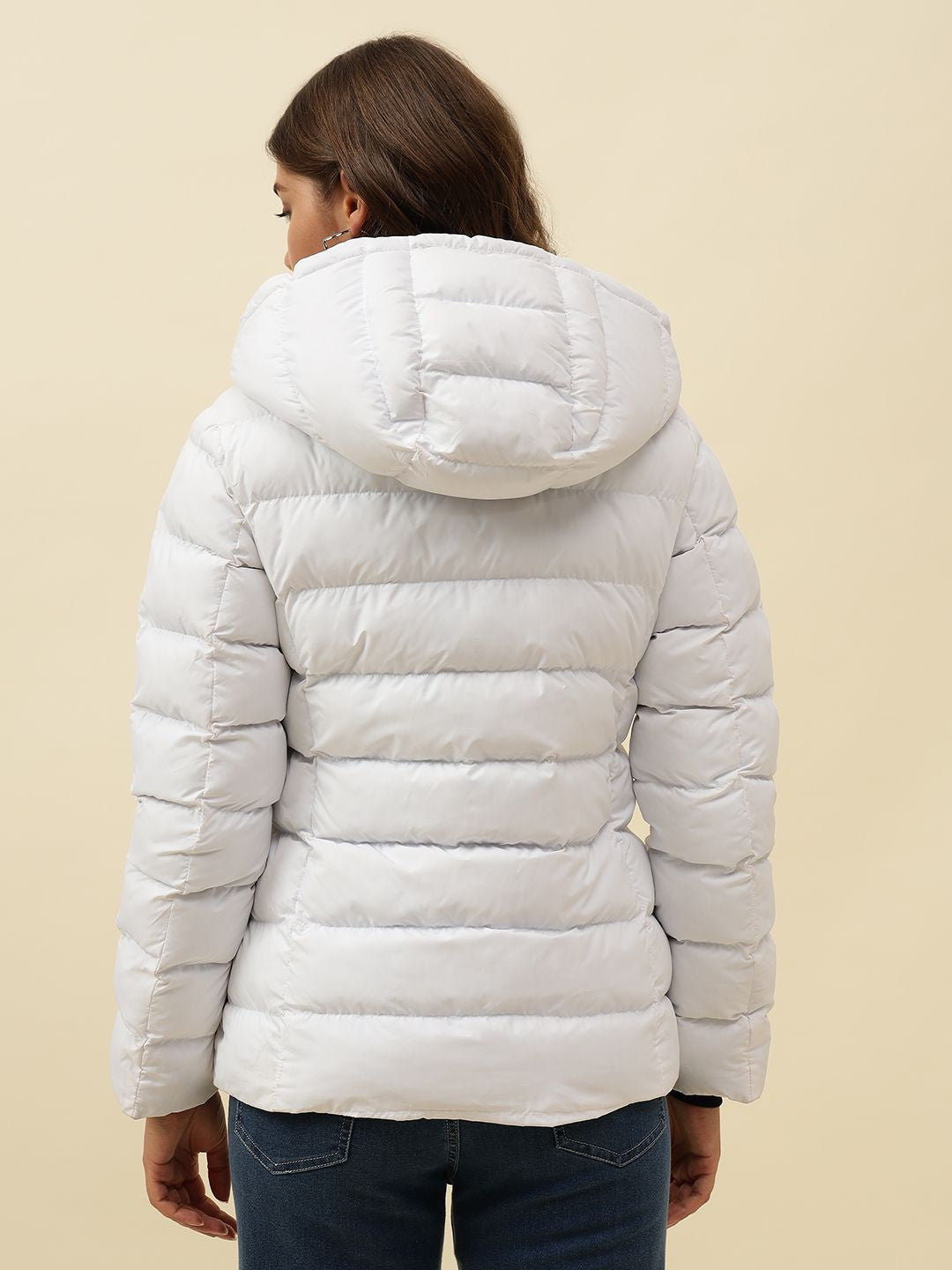White Puffer Hooded Jacket Beatnik