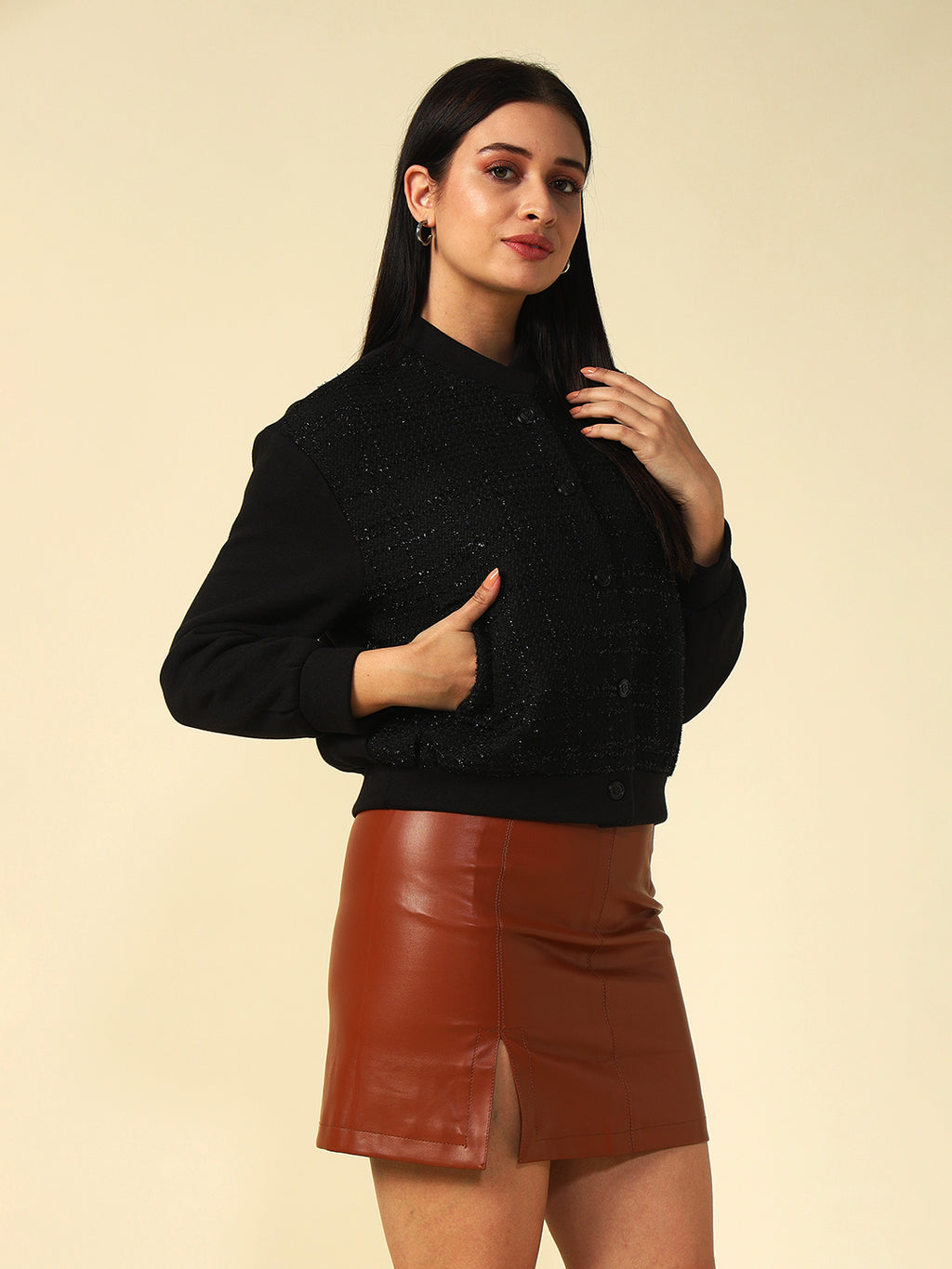 Bomber Black Womens Jackets Beatnik