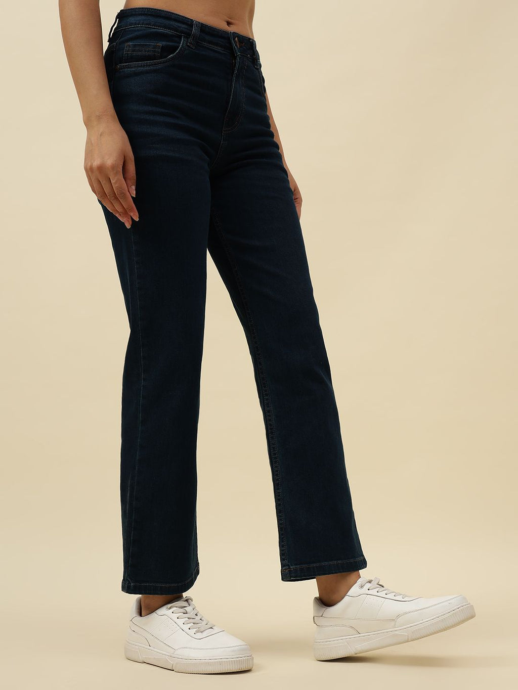 Dark Blue Straight Fit Stretchable Jean Beatnik