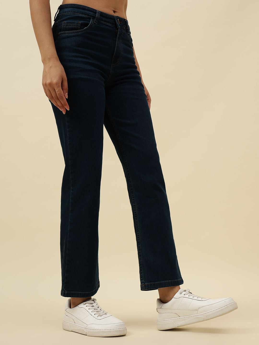 Dark Blue Straight Fit Stretchable Jean Beatnik