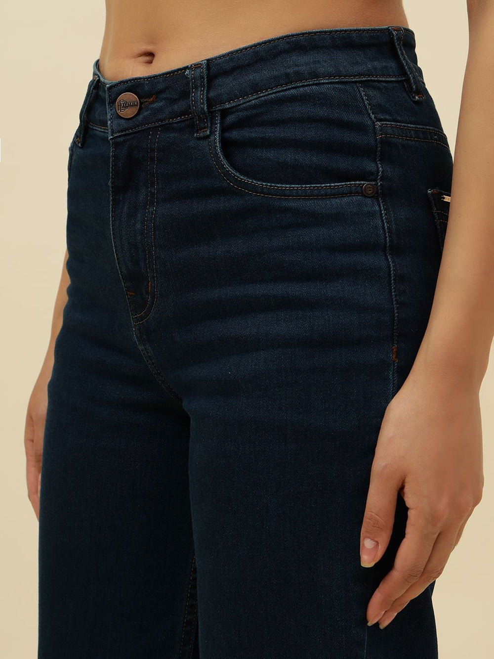Dark Blue Straight Fit Stretchable Jean Beatnik
