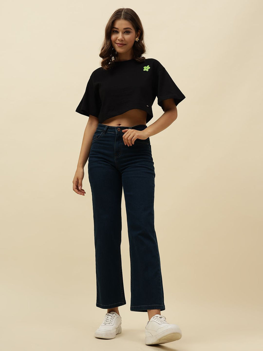 Dark Blue Straight Fit Stretchable Jean Beatnik