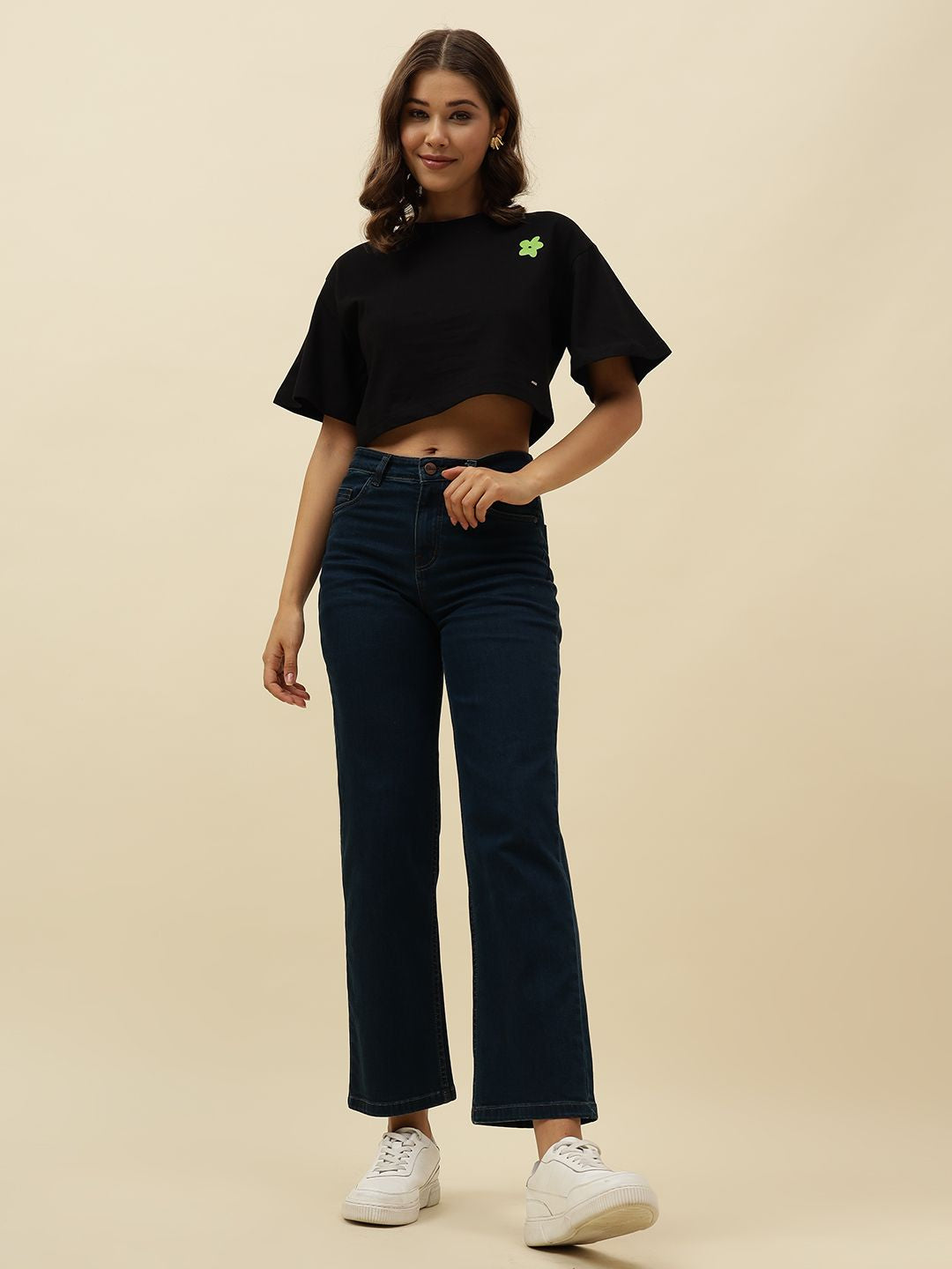 Dark Blue Straight Fit Stretchable Jean Beatnik