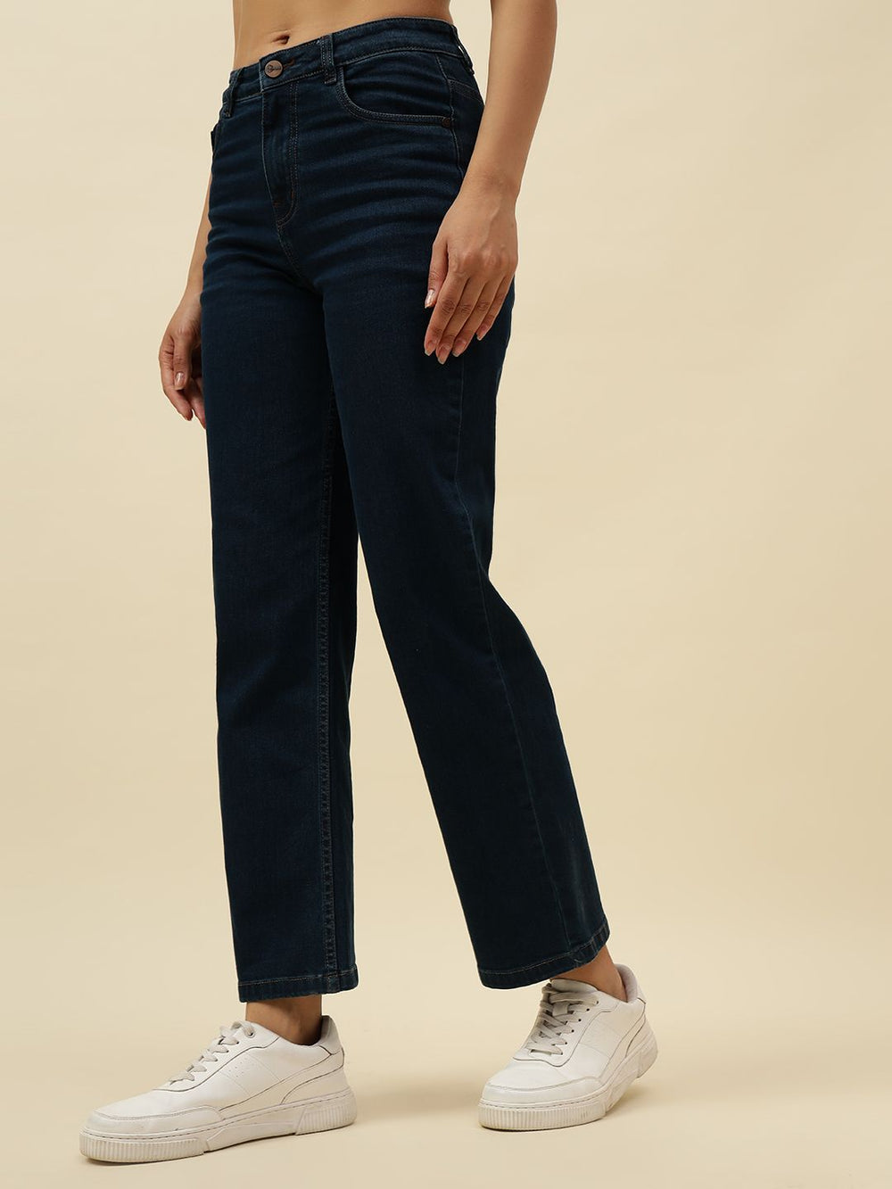 Dark Blue Straight Fit Stretchable Jean Beatnik