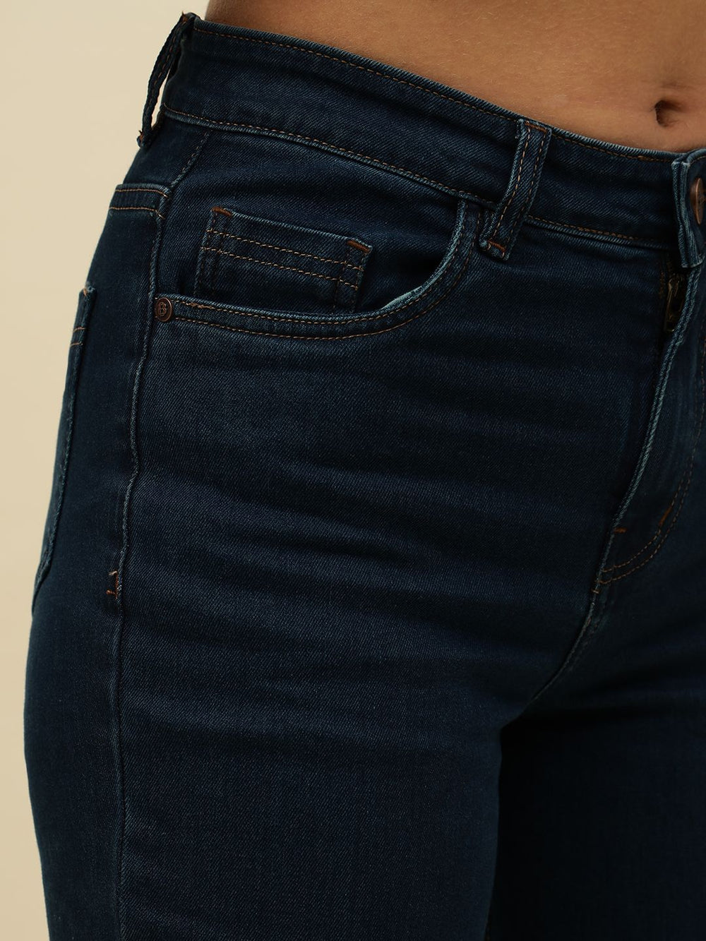 Dark Blue Straight Fit Stretchable Jean Beatnik