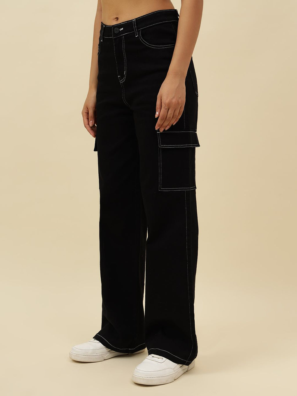 Black Cargo Stretchable Jean Beatnik