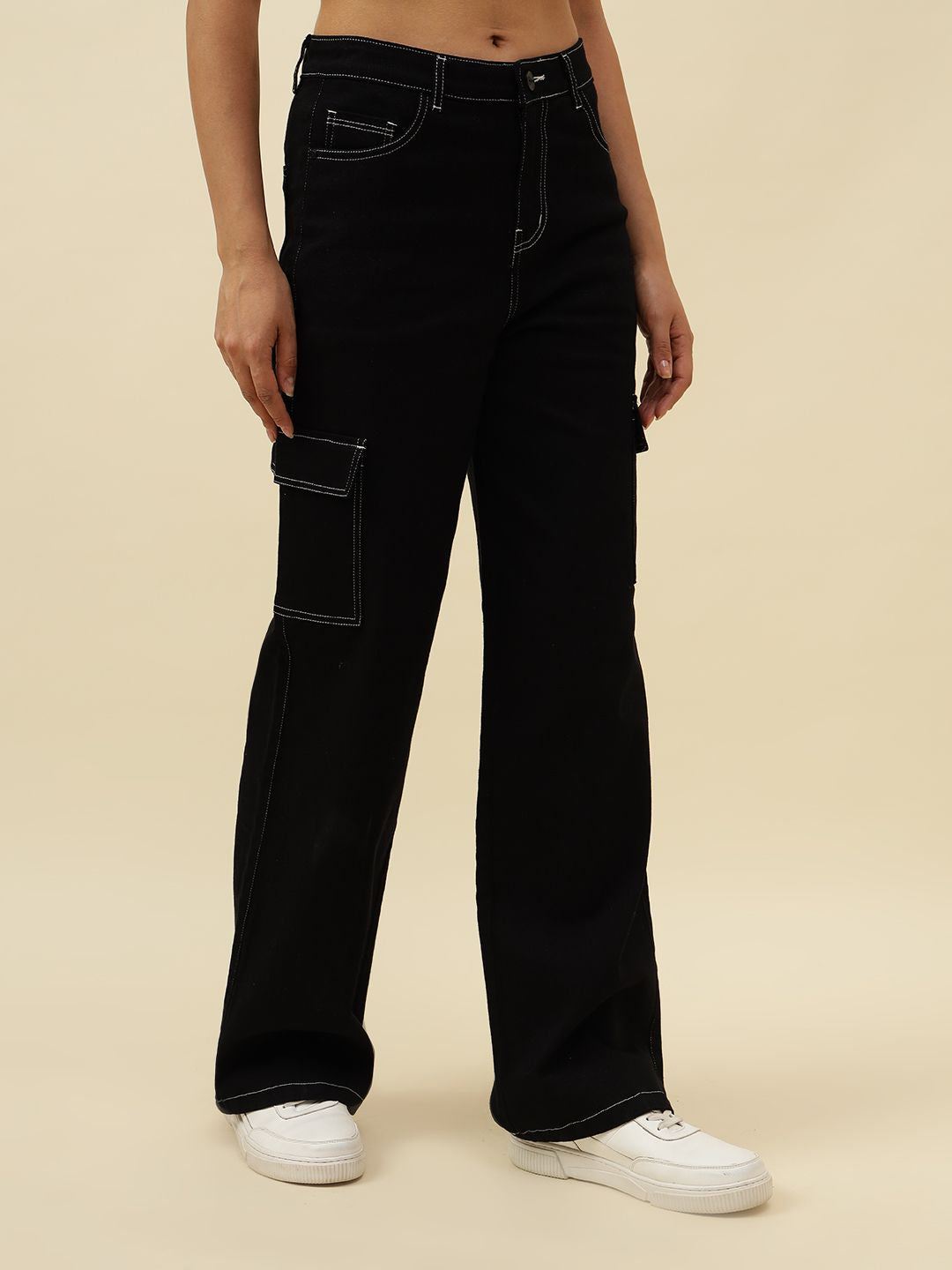 Black Cargo Stretchable Jean Beatnik