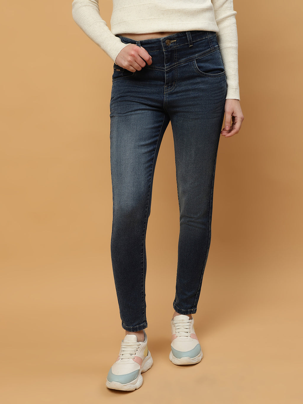 Beatnik Casual Wear Stretchable High-Rise Denim Jeans Beatnik India