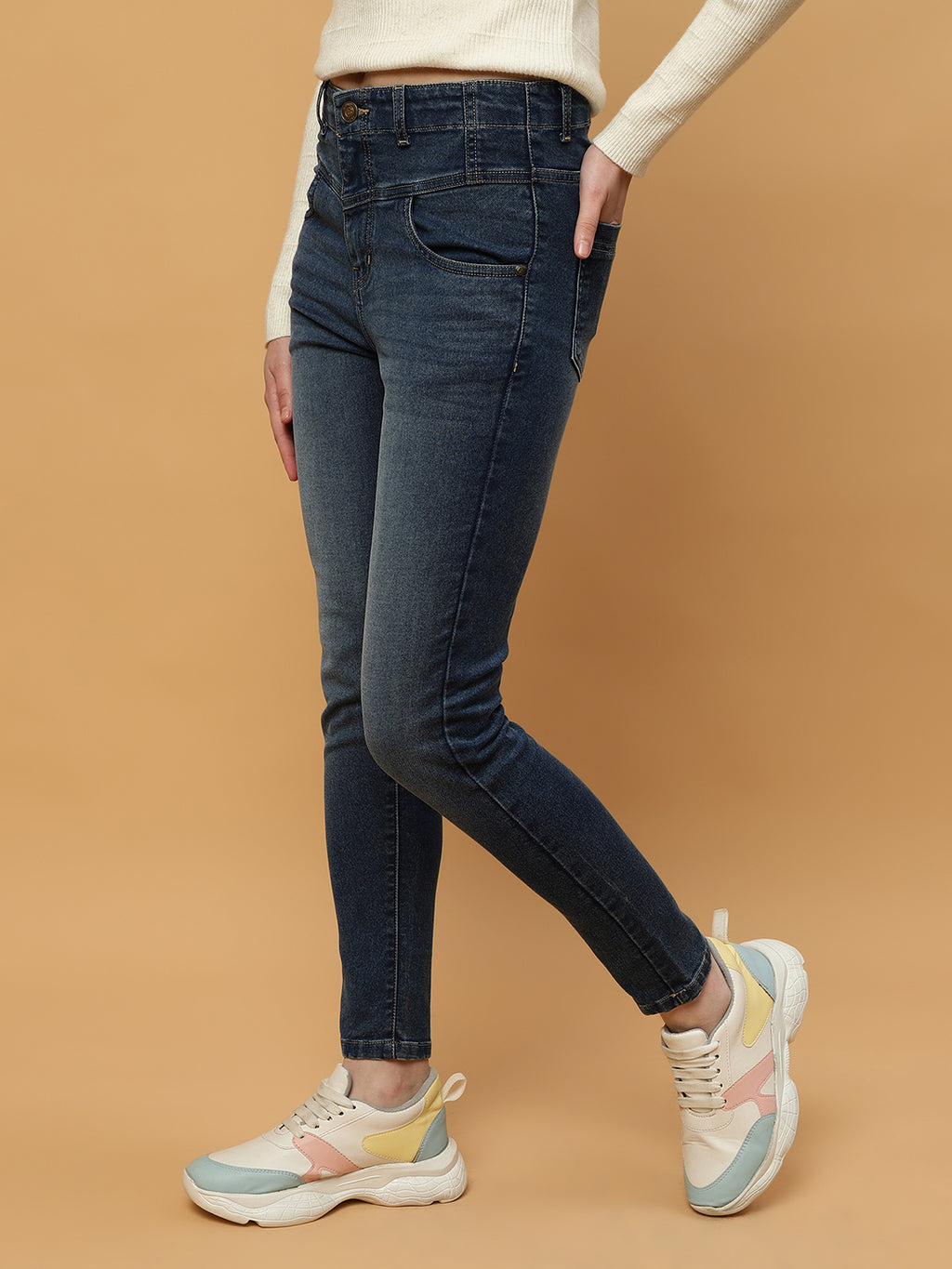Beatnik Casual Wear Stretchable High-Rise Denim Jeans Beatnik India