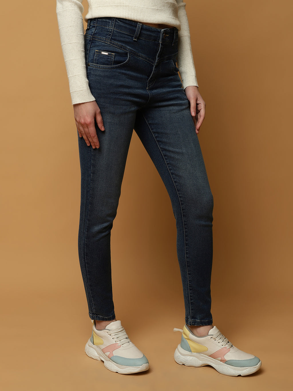 Beatnik Casual Wear Stretchable High-Rise Denim Jeans Beatnik India