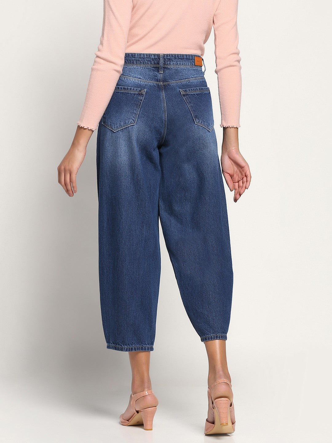 Beatnik Dark Blue Balloon Fit Womens Jeans Beatnik India