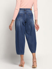 Beatnik Dark Blue Balloon Fit Womens Jeans Beatnik India