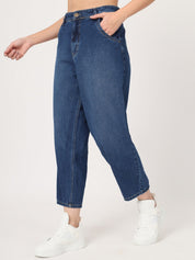 Beatnik Denim Blue Balloon Fit Womens Jeans Beatnik India