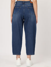 Beatnik Denim Blue Balloon Fit Womens Jeans Beatnik India