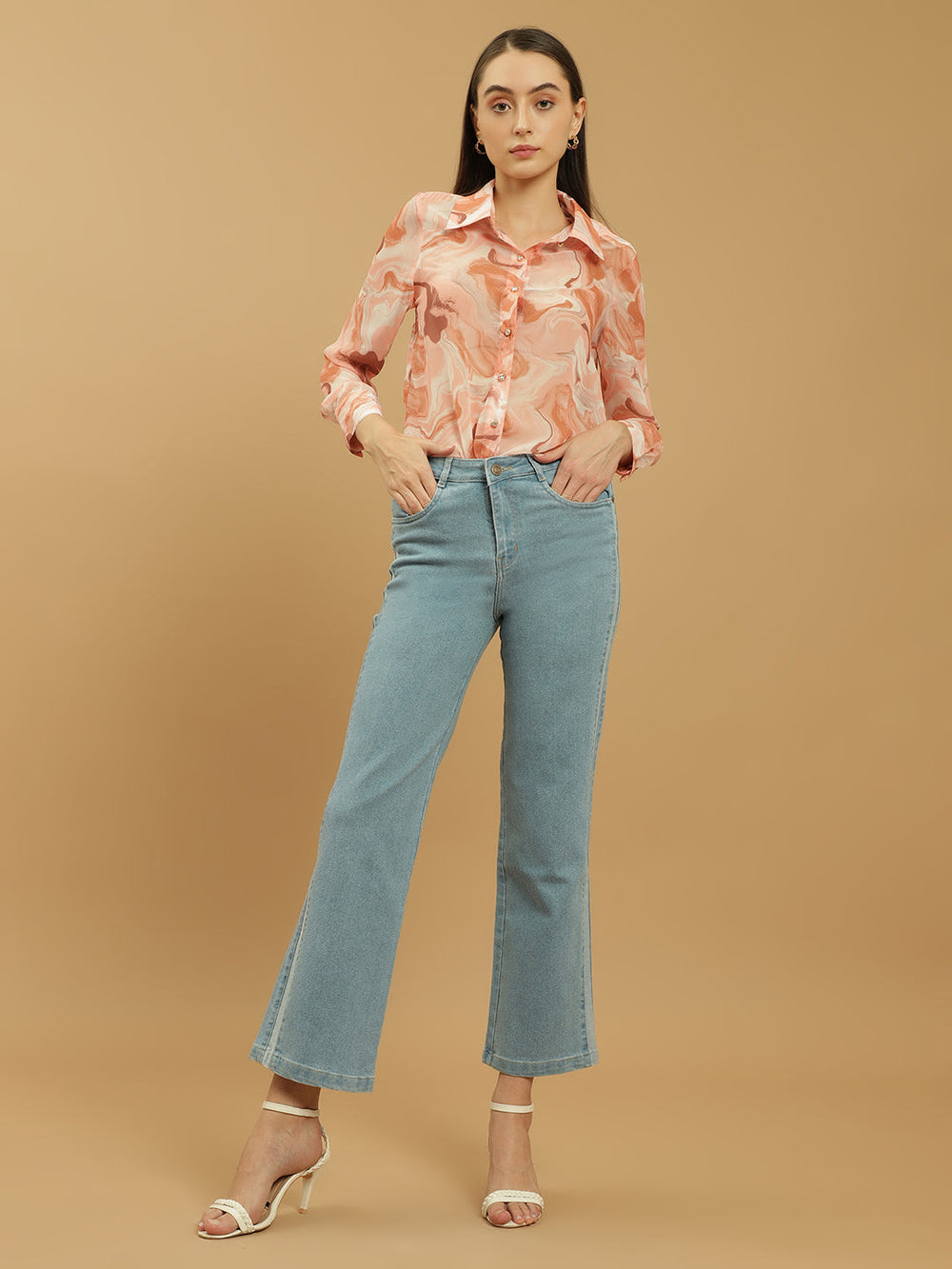 Beatnik Straight Fit Full Length Self Womens Jeans Beatnik India