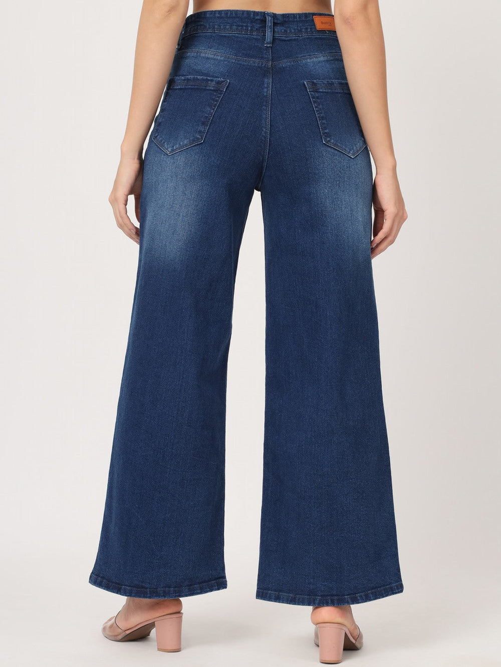 Beatnik Blue Wide Leg Womens Jeans Beatnik India