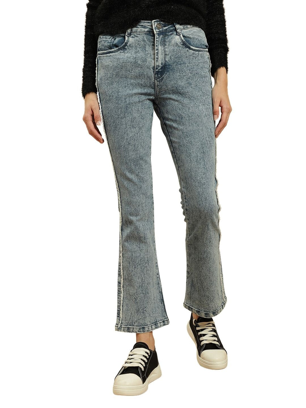 Beatnik Bootcut Full Length Self Womens Jeans Beatnik India