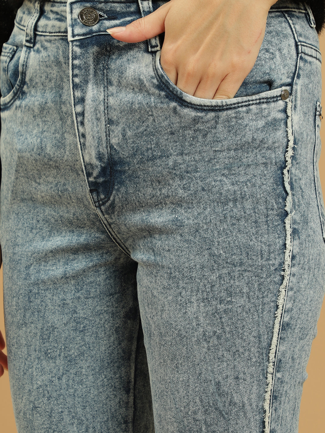 Beatnik Bootcut Full Length Self Womens Jeans Beatnik India