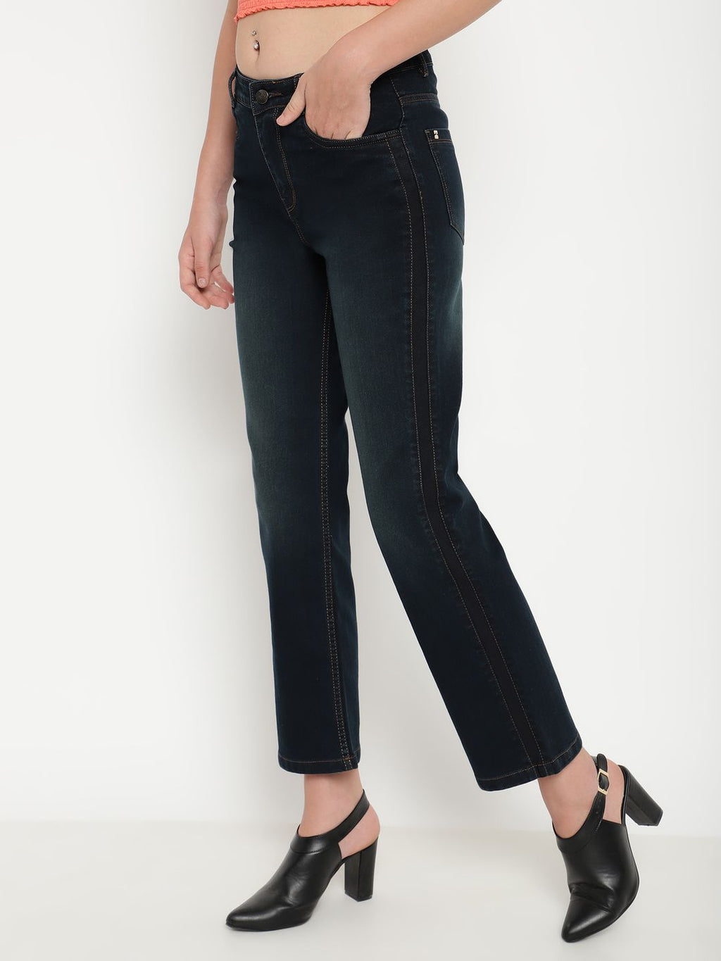 Beatnik Dark Blue Straight Fit Jeans Beatnik