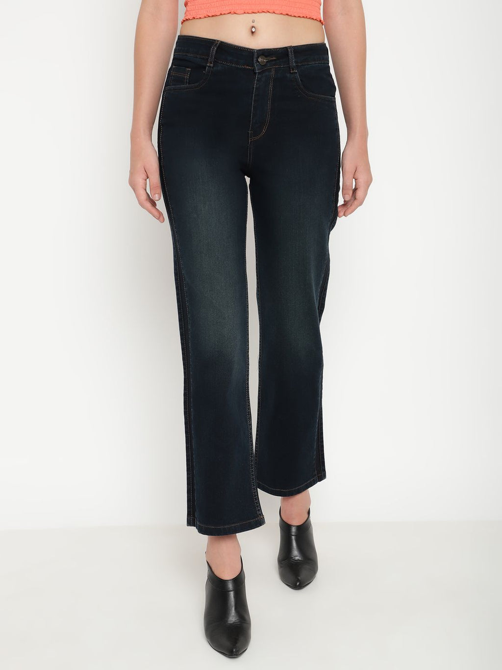Beatnik Dark Blue Straight Fit Jeans Beatnik