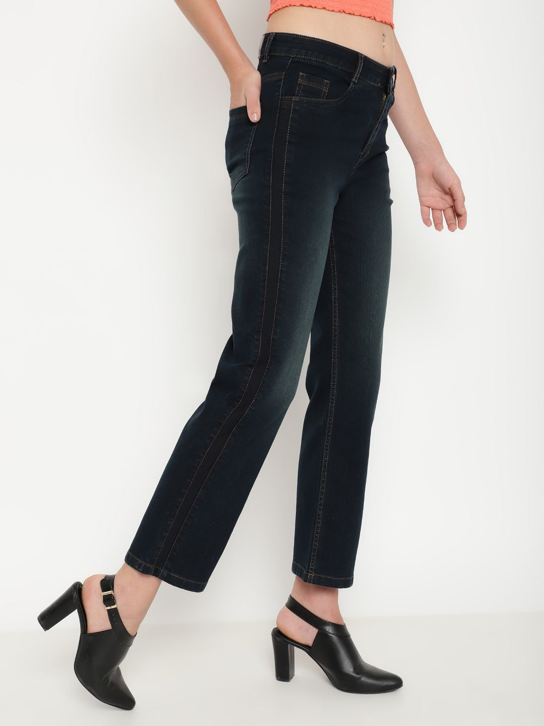 Beatnik Dark Blue Straight Fit Jeans Beatnik