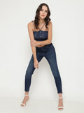 Beatnik Casual Wear High-Rise Stretchable Denim Blue Jeans Beatnik India